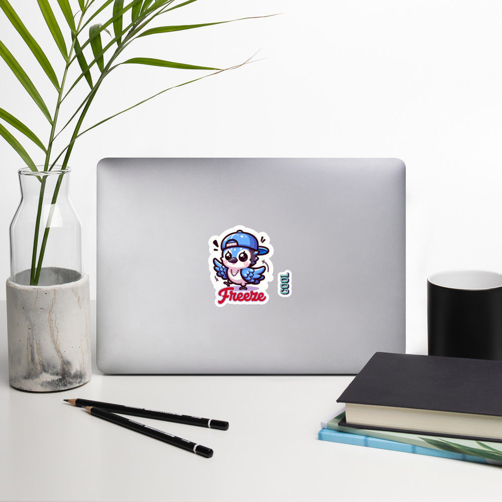 Bubble-free stickers Pop and Lock with this dancing Blue Jay sticker Hip Hop Dancer sticker collection