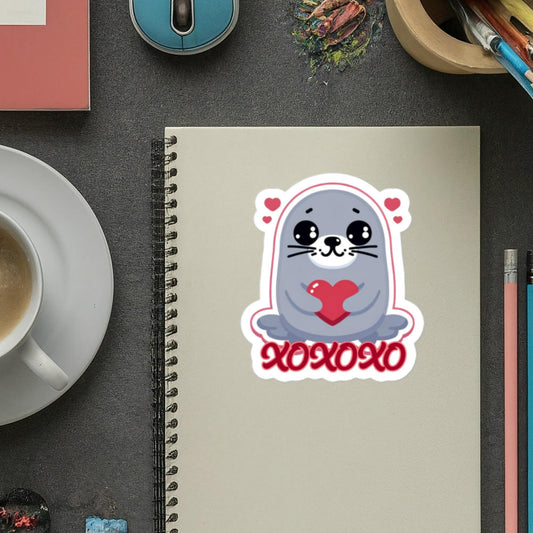 Valentine Seal Sticker XOXOXO fun cute Valentine&#39;s Day Stickers Bubble-free stickers