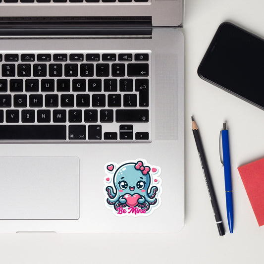 Octopus Valentine&#39;s Day Sticker Cute ocean creatures sea themed valentine stickersBubble-free stickers