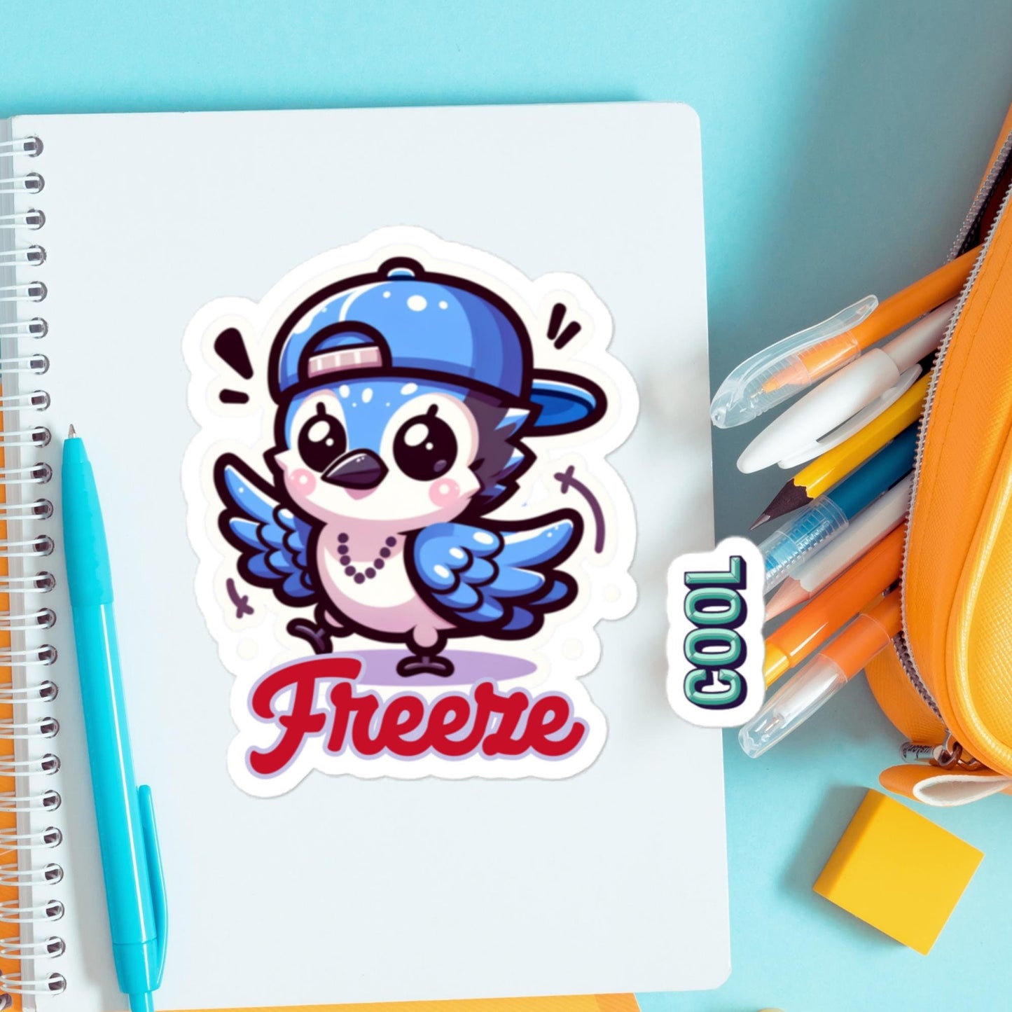 Hip Hop Dancin&#39; Bluejay ready to pop and freeze! Dance Stickers teacher stickersBubble-free stickers