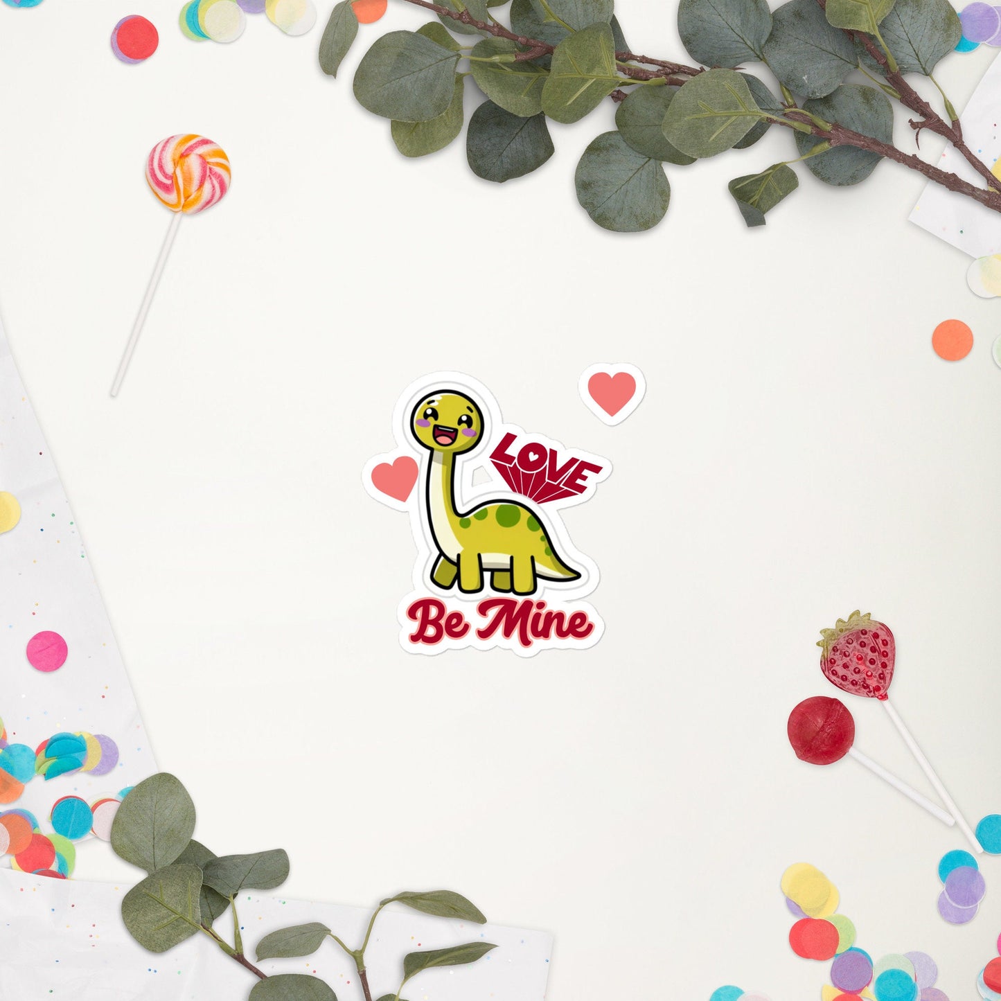 Brachiosaurus Dinosaur Sticker Dinosaur Valentines stickers gifts for kidsBubble-free stickers