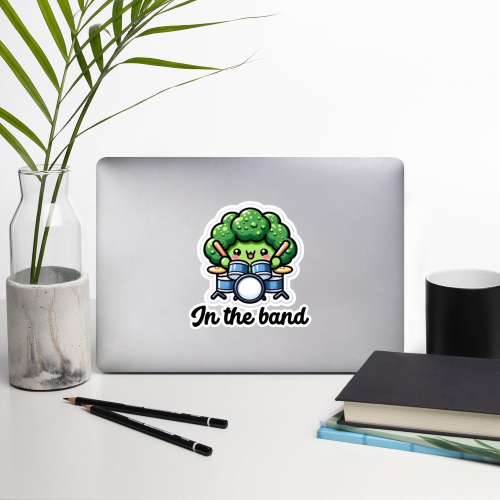 School band stickers, drumming set decal, drummer decal, band drummer decal, music sticker