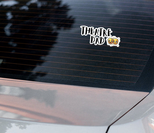 theater stickers, school theater decals, theater dad stickers, theater gifts, theater stickers, school pride decals