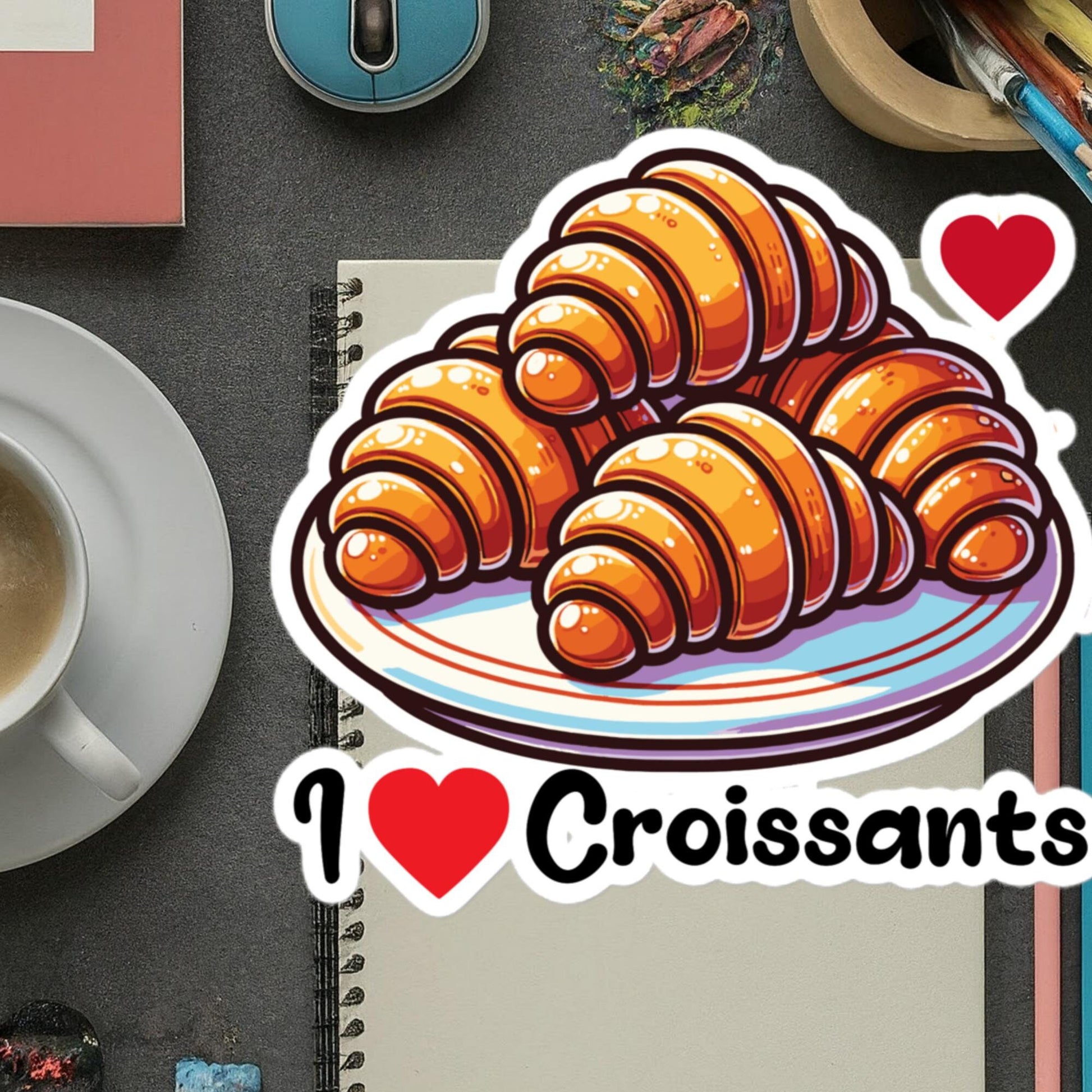 Sticker Baking Croissants Stickers Pastry Chef Stickers Gifts Baker Stickers Croissants